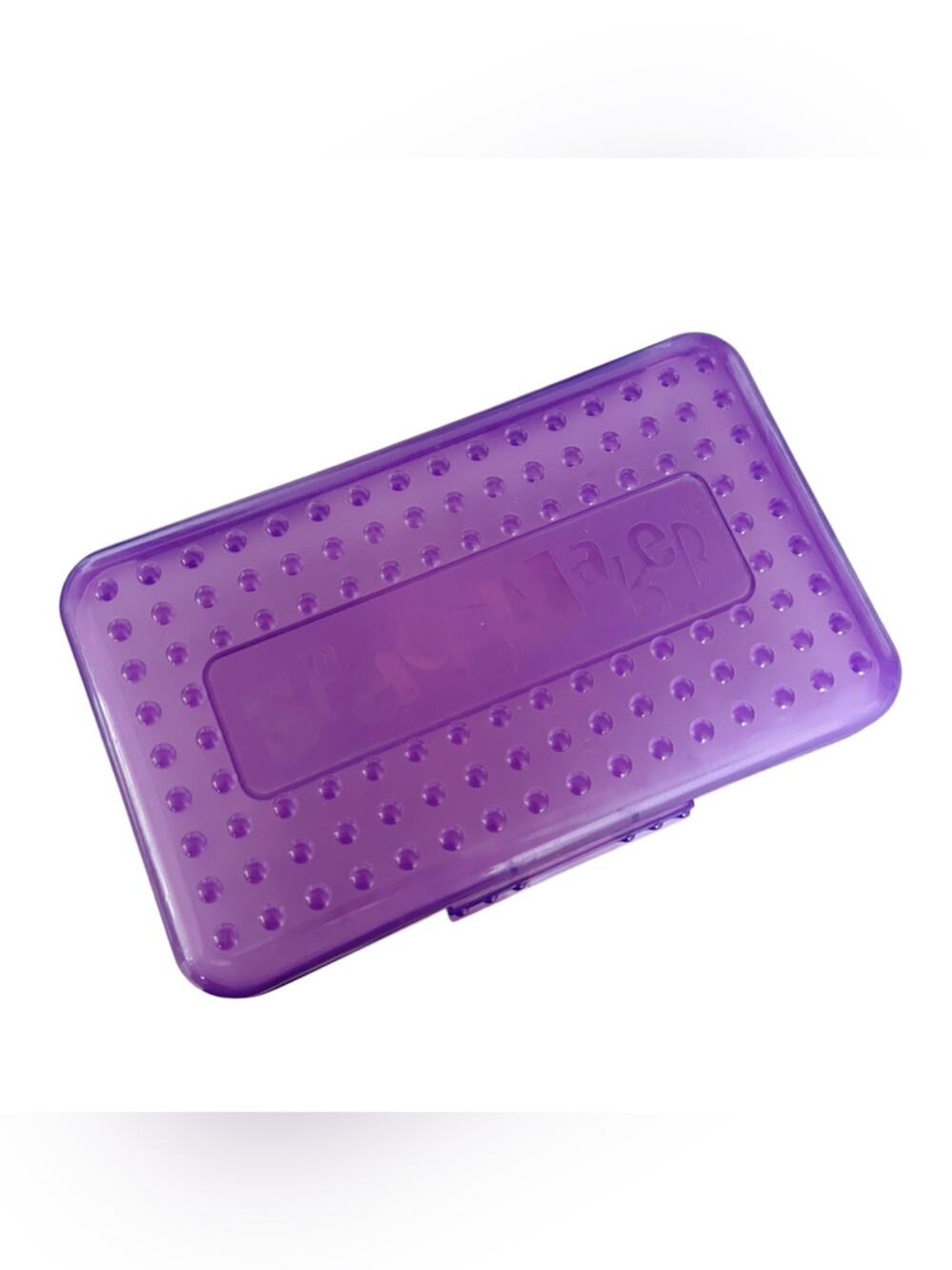 Spacemaker Vintage 90s Purple & Clear Pencil Case Box